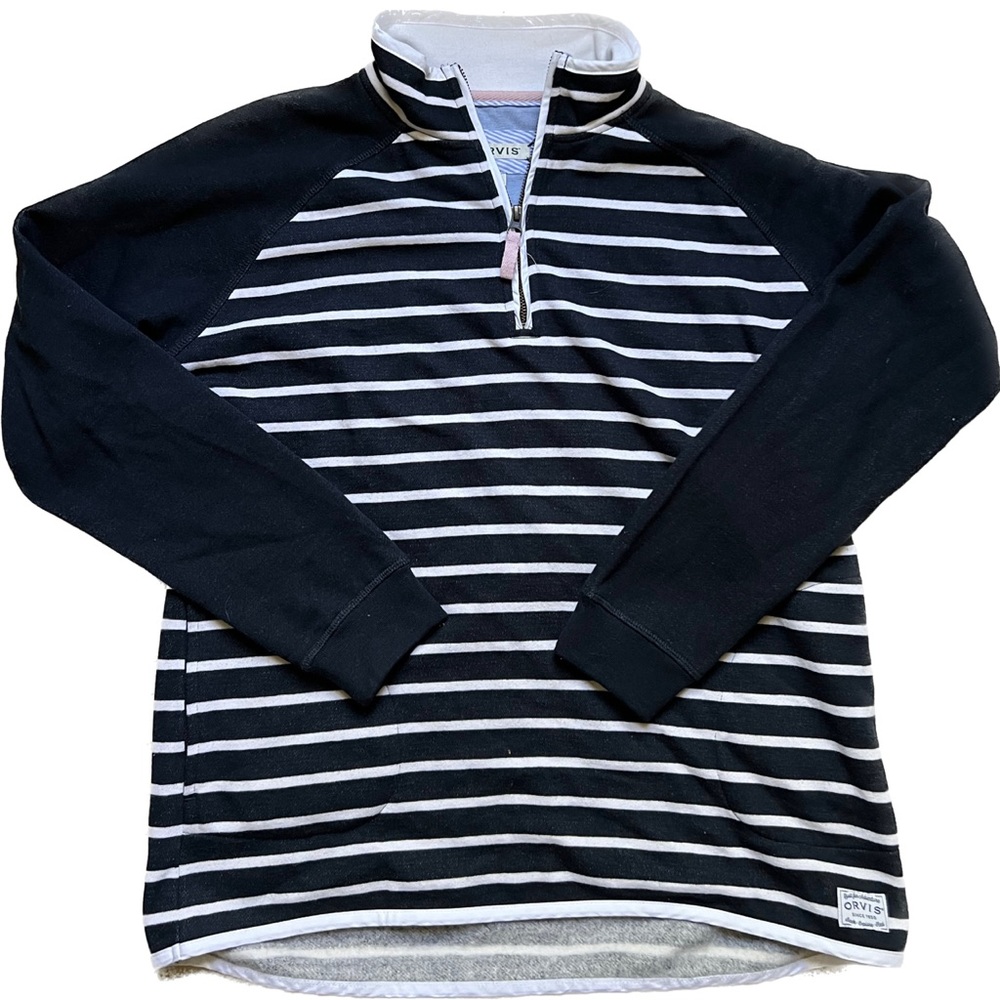 Orvis Women’s Pull Over Striped quarter zip